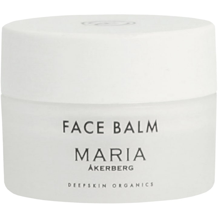Maria Åkerberg Face Balm 50 ml ravitseva kasvovoide valkoisessa purkissa, jossa on valkoinen kansi