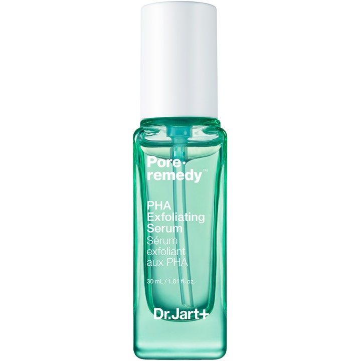 Dr. Jart+ Pore Remedy PHA Exfoliating Serum 30 ml kuoriva seerumi supistaa ihohuokosia vihreässä pullossa.