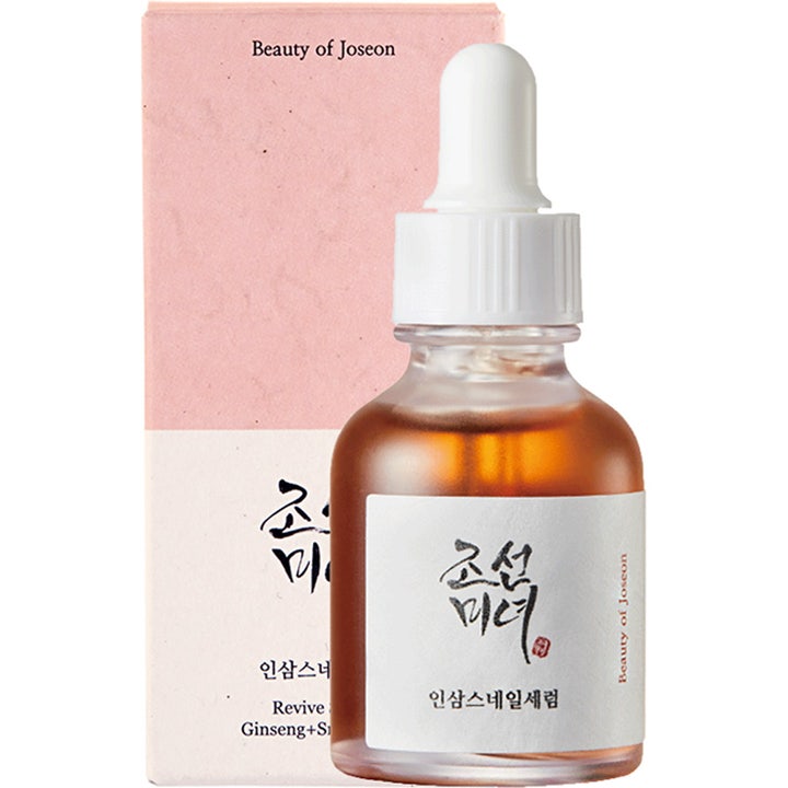 Beauty of Joseon Revive Serum Ginseng + Snail Mucin 30 ml elvyttävä kasvoseerumi meripihkanvärisessä pipettipullossa