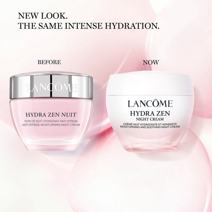 Lancôme Hydra Zen Neurocalm Night Cream 50 ml rauhoittava yövoide vanhassa ja uudessa purkissa.