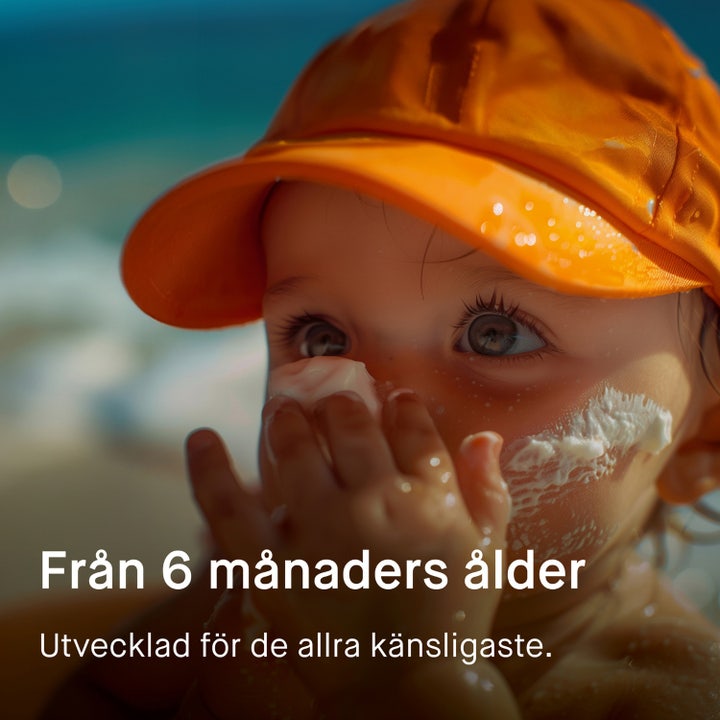 EVY Technology Sunscreen Mousse For Kids SPF30 150 ml antaa 8h suojan tytön leikkiessä meressä aurinkoisena päivänä