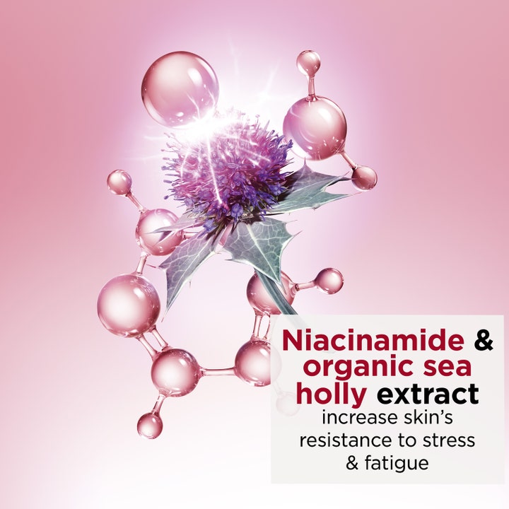 Clarins Multi-Active Nuit 50 ml nattvoide sisältää niasiiniamidia ja rantaputkiuutetta, jotka elvyttävät ihoa.