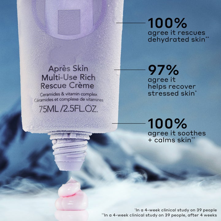 Ole Henriksen Strength Aprés-Skin Rich Rescue Treatment 75 ml rauhoittava voide ja vaaleanpunainen koostumus.
