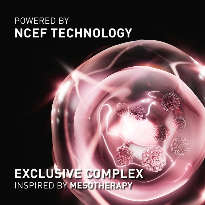 Filorga Meso-Mask NCEF 50 ml heleyttävä kasvonaamio pinkki hehkuva solu ja Powered by NCEF Technology teksti