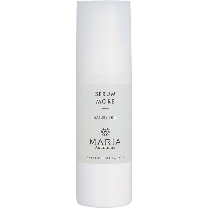 Maria Åkerberg Serum More 30 ml kiinteyttävä seerumi valkoisessa pumppupullossa ikääntyvälle iholle.