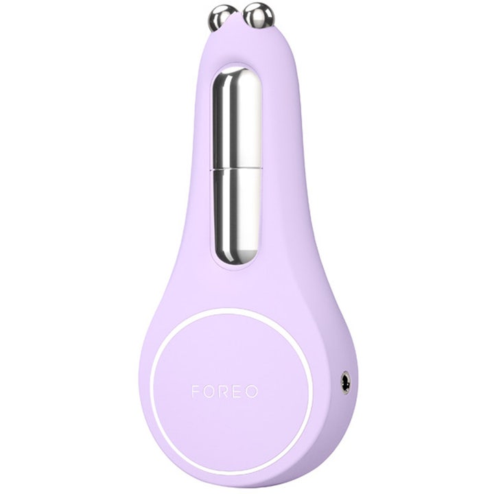 FOREO BEAR 2 eyes & lips 1 kpl silmänympäryksiä kiinteyttävä vaaleanvioletti mikrovirtalaite hopeisilla palloilla