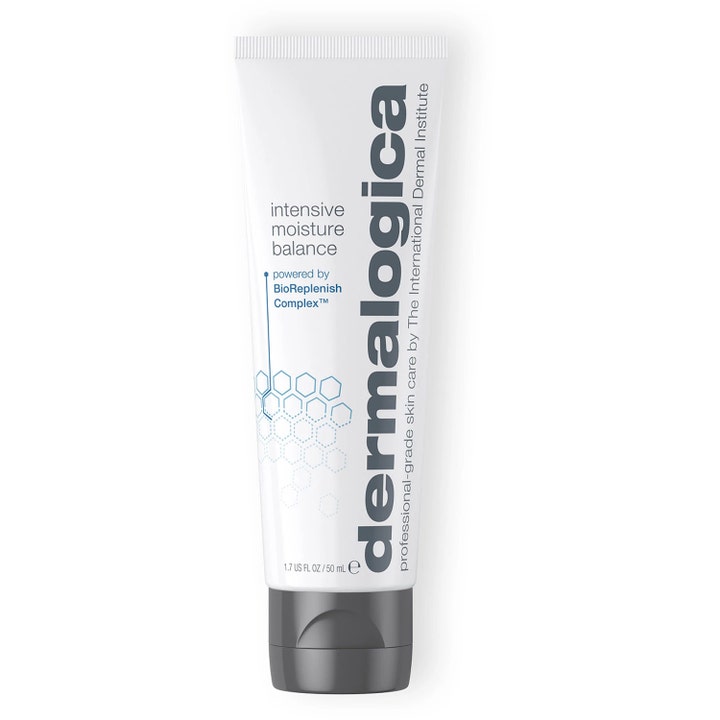 Dermalogica Intensive Moisture Balance 50 ml kosteuttava kasvovoide valkoisessa tuubissa harmaalla korkilla