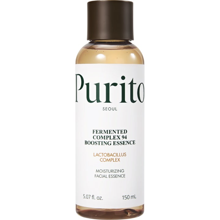Purito Fermented Complex 94 Boosting Essence 150 ml kirkastava hoitoneste niasiiniamidilla ruskeassa pullossa.