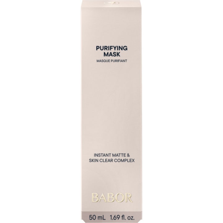 Babor Purifying Mask 50 ml puhdistava kasvonaamio aknealttiille iholle valkoisessa pakkauksessa vihreällä etiketillä