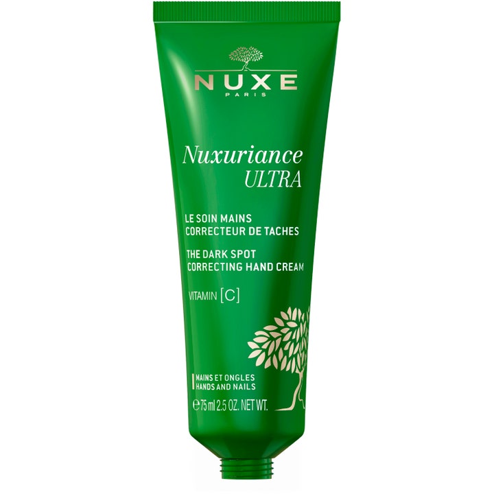 Nuxe Nuxuriance Ultra Hand Cream 75 ml pigmenttiläiskiä häivyttävä C-vitamiini käsivoide vihreässä tuubissa