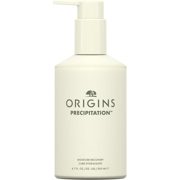 Origins Precipitation 200 ml kosteuttava vartalovoide vaaleanbeigessä pumppupullossa palauttaa ihon kosteuden