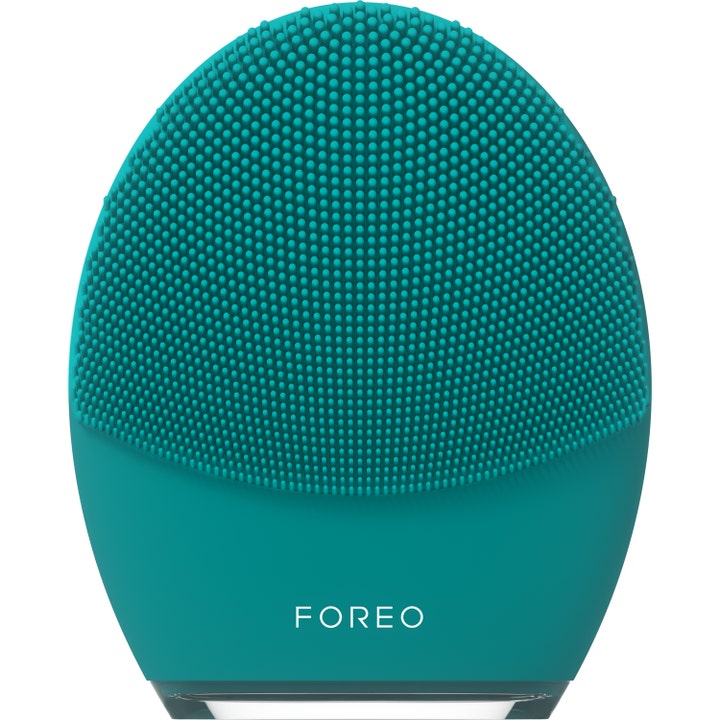 Foreo Luna 4 syväpuhdistava kasvojen puhdistuslaite turkoosi silikoniharja pehmeillä nystyröillä