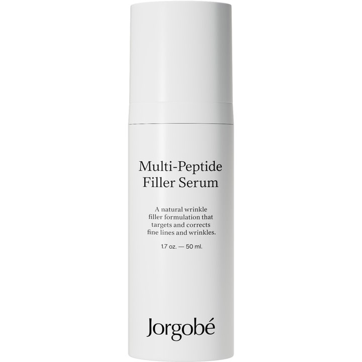 Jorgobé Multi-Peptide Filler Serum 50 ml juonteita silottava seerumi valkoisessa sylinterimäisessä pullossa.