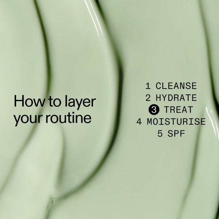 The INKEY List Azelaic Acid 10% Serum 30 ml rauhoittava seerumi vaaleanvihreällä koostumuksella ja rutiinioppaalla