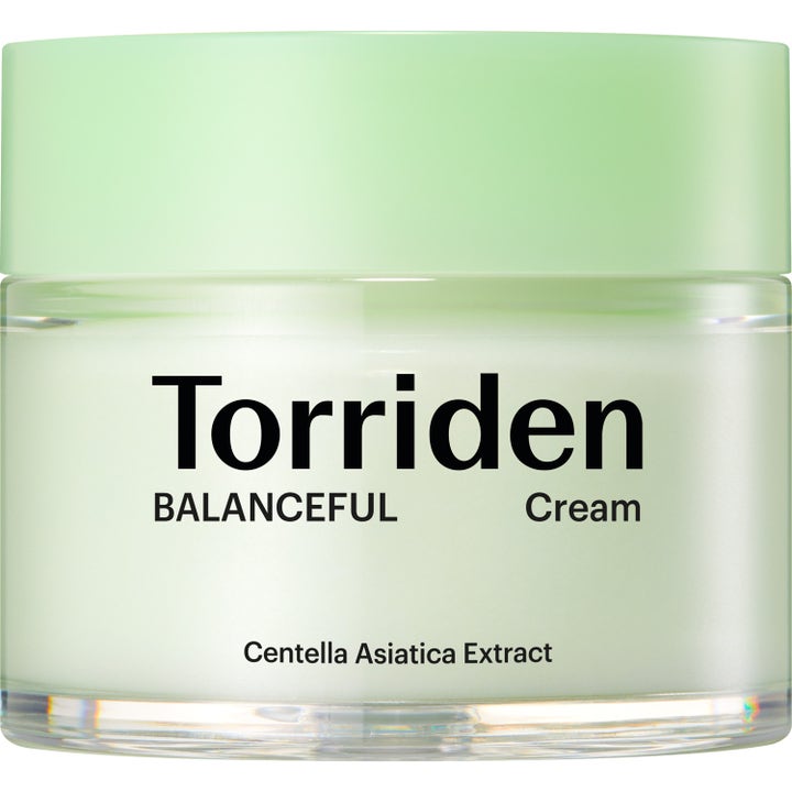 Torriden Balanceful Cream rauhoittava kasvovoide vaaleanvihreässä purkissa jossa on Centella Asiatica uutetta