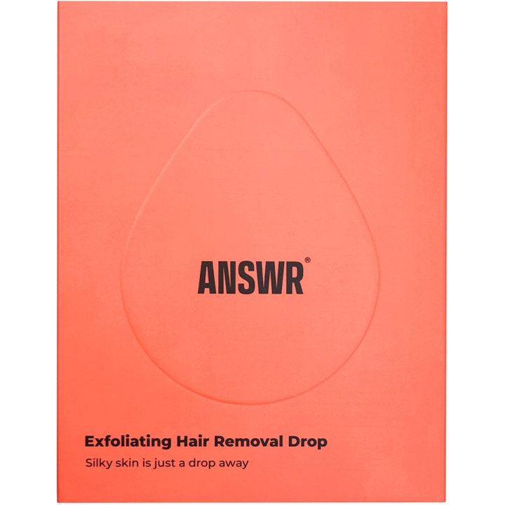 ANSWR Exfoliating Hair Removal Drop 1 kpl karvanpoisto sileälle iholle persikanvärisessä rasiassa pisarakuviolla