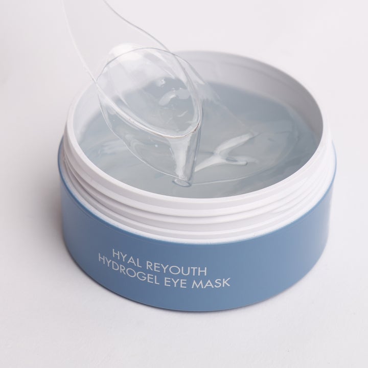 Dr. Ceuracle Hyal Reyouth Hydrogel Eye Mask 60 kpl kosteuttava silmänympärysnaamio sinisessä purkissa kirkkaalla lastalla
