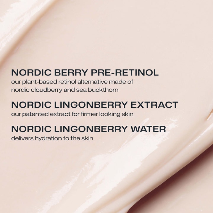 Lumene Nordic Bloom Anti-Wrinkle & Firm Day Moisturizer 50 ml silottava päivävoide ja vaaleanpunainen pre-retinolikoostumus